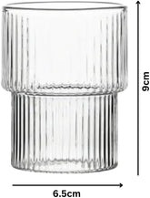Liying Ribbed Vintage Glassware Set, 300ml 4 Pieces